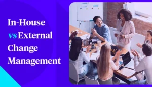 A group of executives having a meeting around the boardroom table.